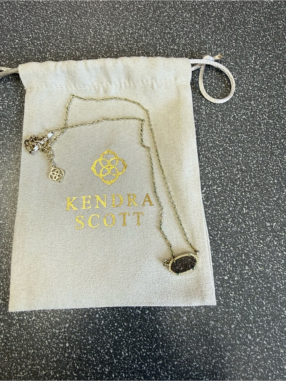 Kendra Scott Gold Druzy Pendant Necklace